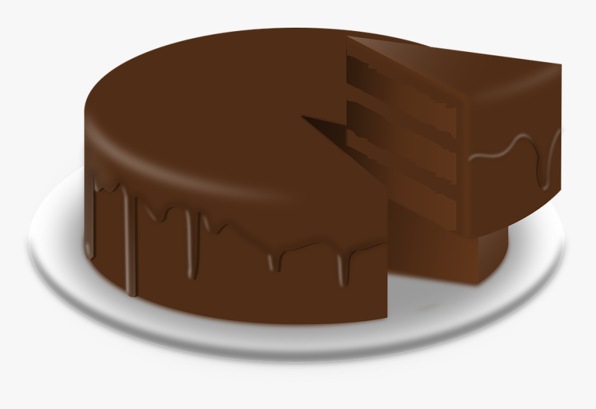 Chocolate Cake, Cake, Baked Goods, Sweets, Delicious - Clip Art Chocolate Cake, HD Png Download, Free Download
