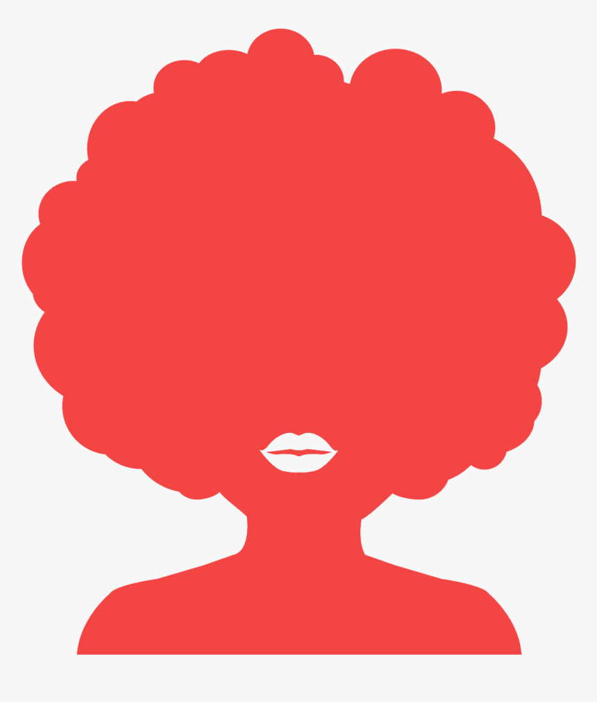 Silhouette Of Black Woman With Afro, HD Png Download, Free Download