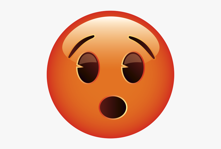 Surprised Face Emoji Orange, HD Png Download, Free Download