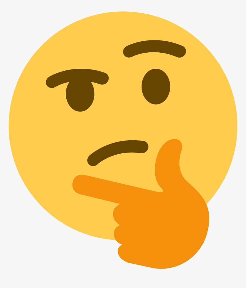 Download Left Handed Discord - Thinking Emoji Discord Transparent, HD Png Download, Free Download