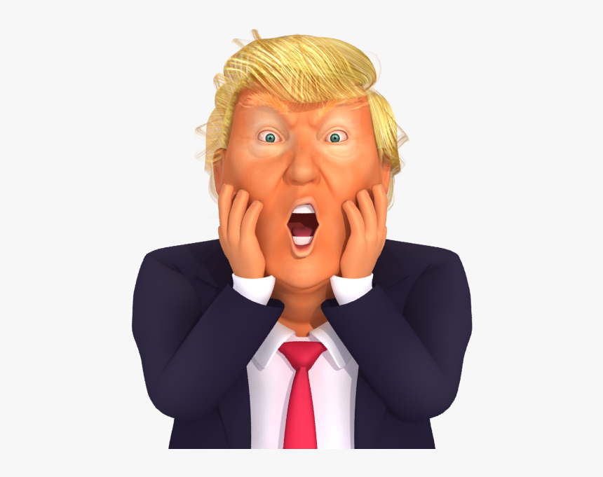 #trumpstickers Chocked Trump 3d Caricature - 3d Cartoon Models Trump, HD Png Download, Free Download