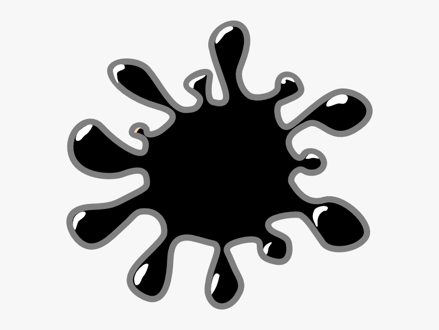 Slime Black 3 Clip Art At Vector Clip Art - Slime Clipart Black And White, HD Png Download, Free Download