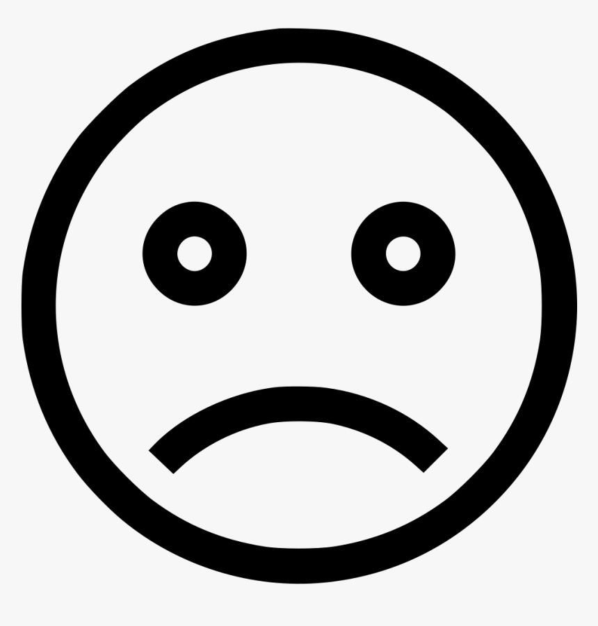 Sadness Sad Face Smiley Emoji Sign - Happy Face Outline Png, Transparent Png, Free Download