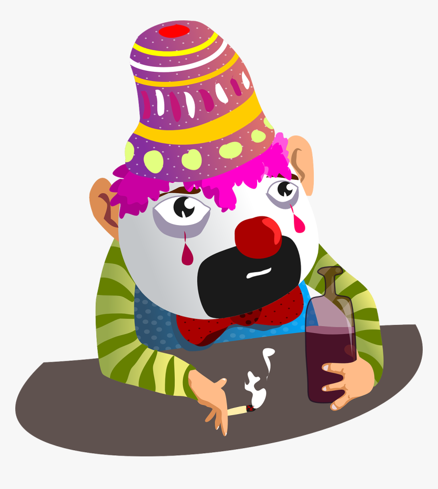وجه مهرج حزين كرتون Hd Png Download Kindpng