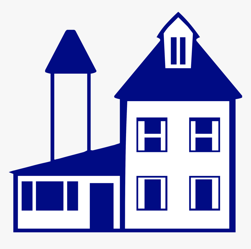 Blue House Clip Arts - Clip Art, HD Png Download, Free Download