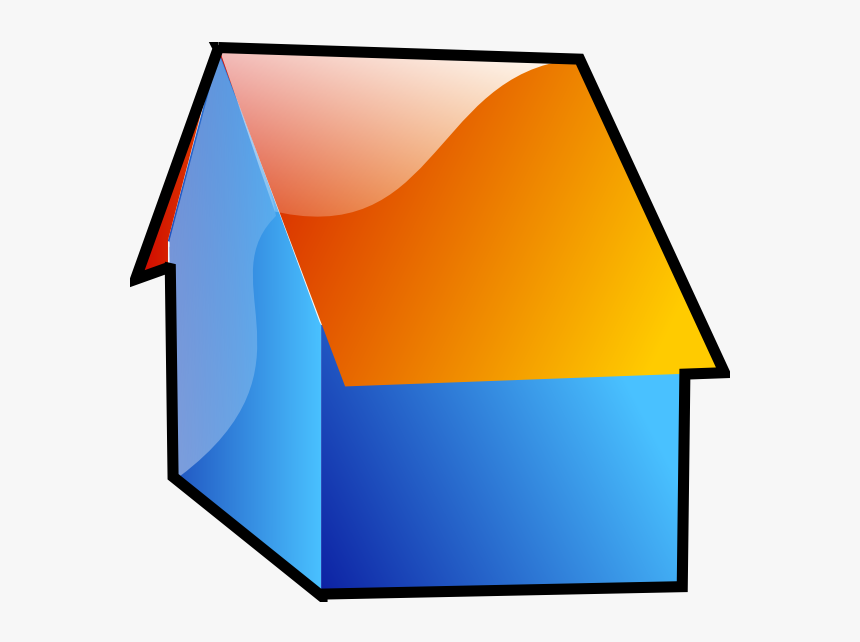 Blue And Orange House Icon Svg Clip Arts - House Clip Art, HD Png Download, Free Download