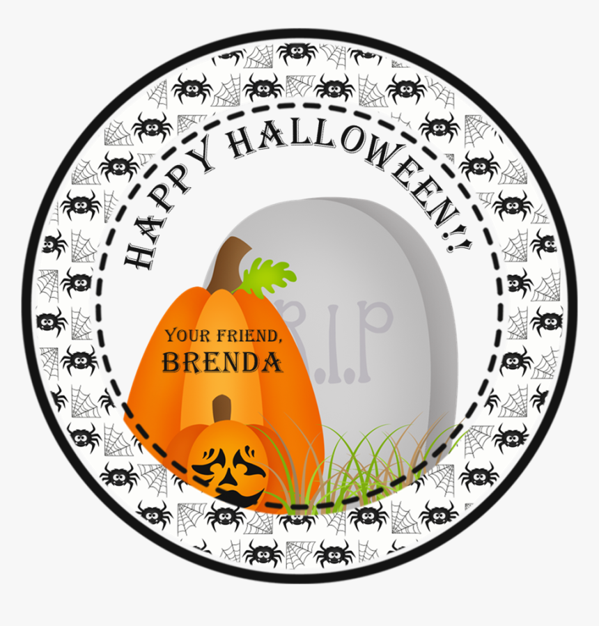 Tombstone Happy Halloween Stickers Or Favor Tags - Happy Halloween Stickers, HD Png Download, Free Download