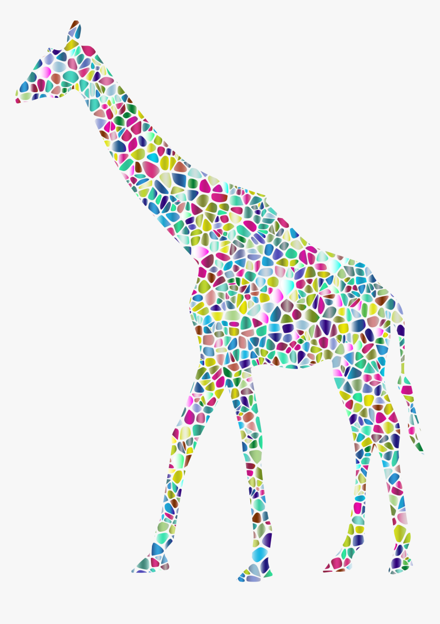 Transparent Giraffe Clip Art - Colored Animal Silhouette Transparent, HD Png Download, Free Download
