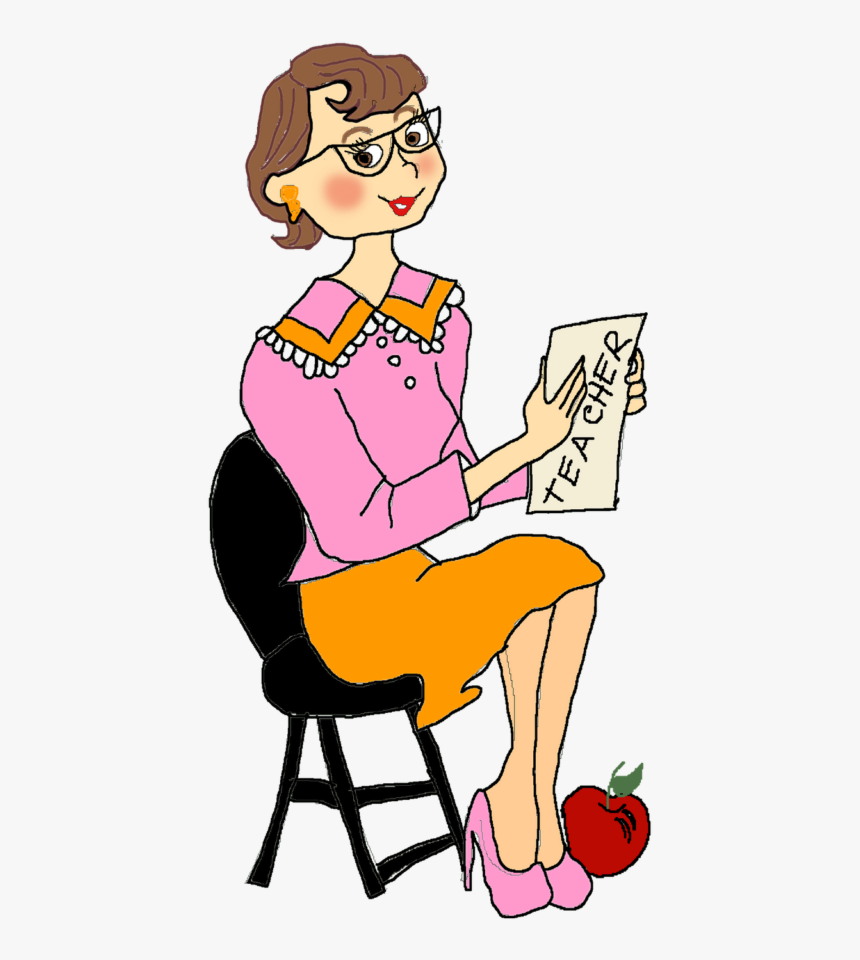 Teacher And Student Relationship Clipart 5 Of - Teacher Sitting On Chair Clipart, HD Png Download, Free Download