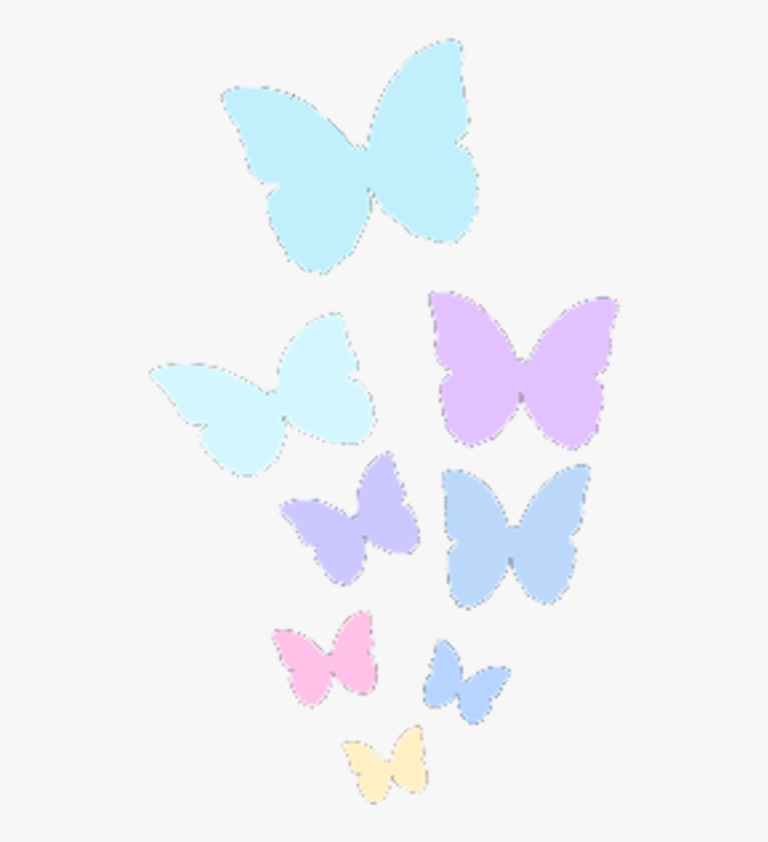 Pastel Butterflies Png Free - Butterfly Silhouette Tattoo Design, Transparent Png, Free Download