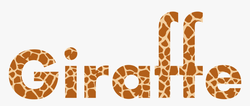 Giraffidae,text,giraffe - Giraffe Typography, HD Png Download, Free Download