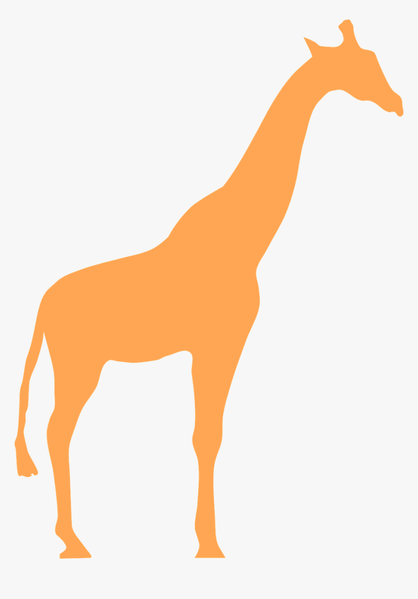 Transparent Giraffe Silhouette Png - Orange Giraffe Silhouette, Png Download, Free Download