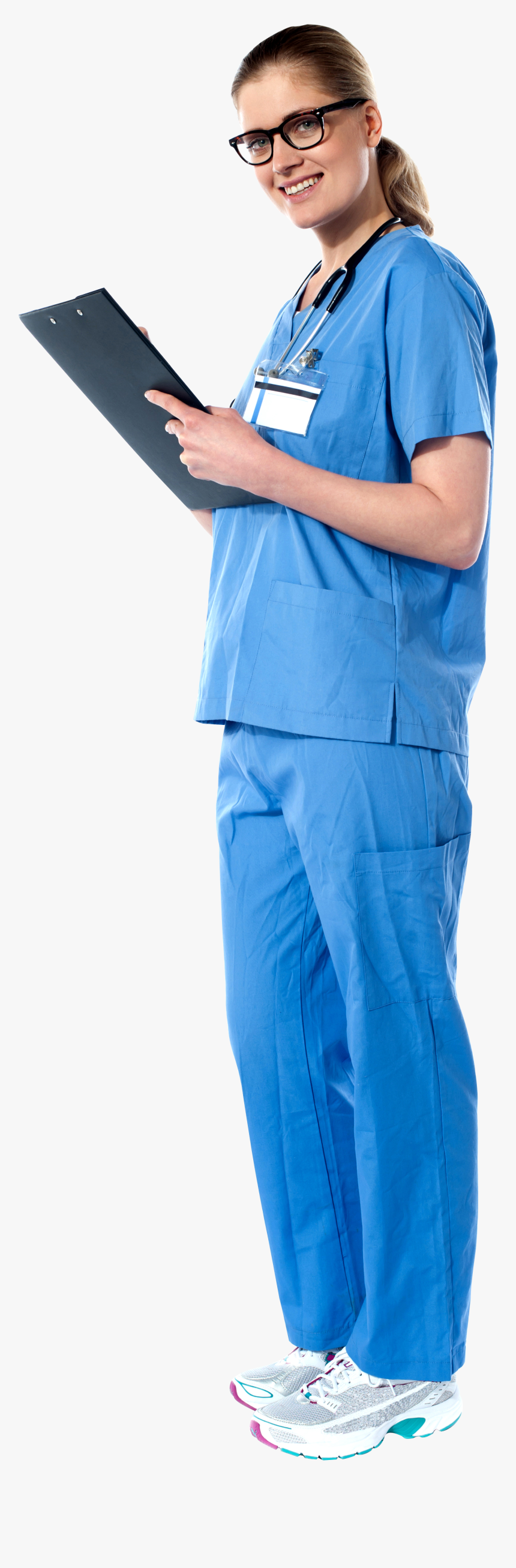 Doctor Standing Png - Lady Doctor With Stethoscope, Transparent Png, Free Download