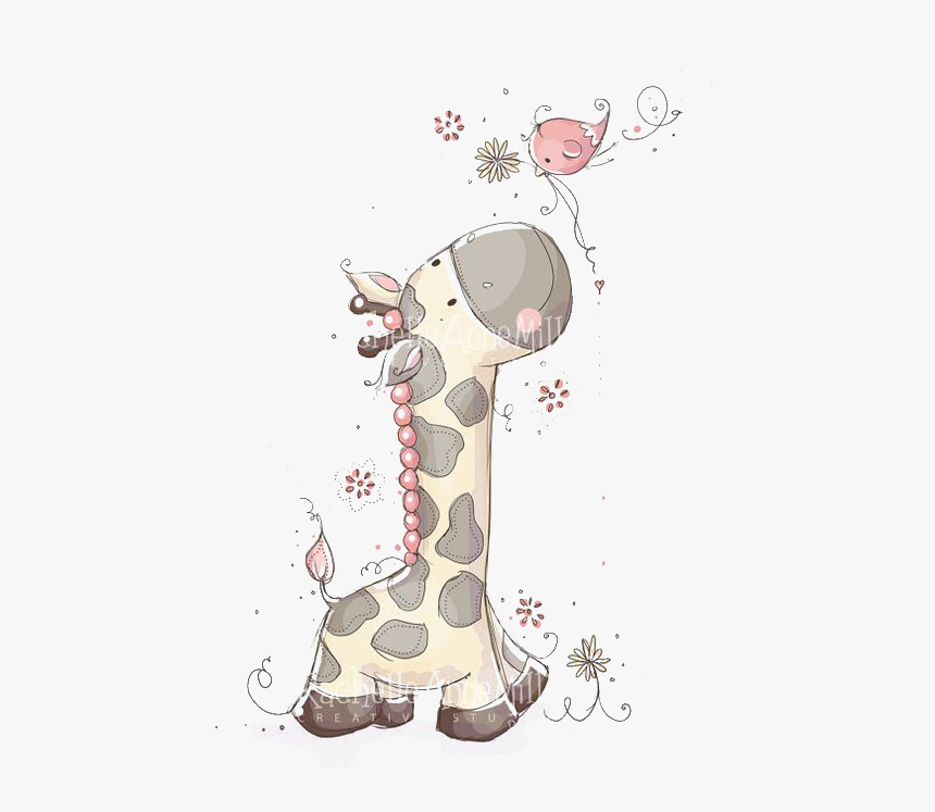 Cute Giraffe Illustrator Illustration Child Hq Image, HD Png Download, Free Download