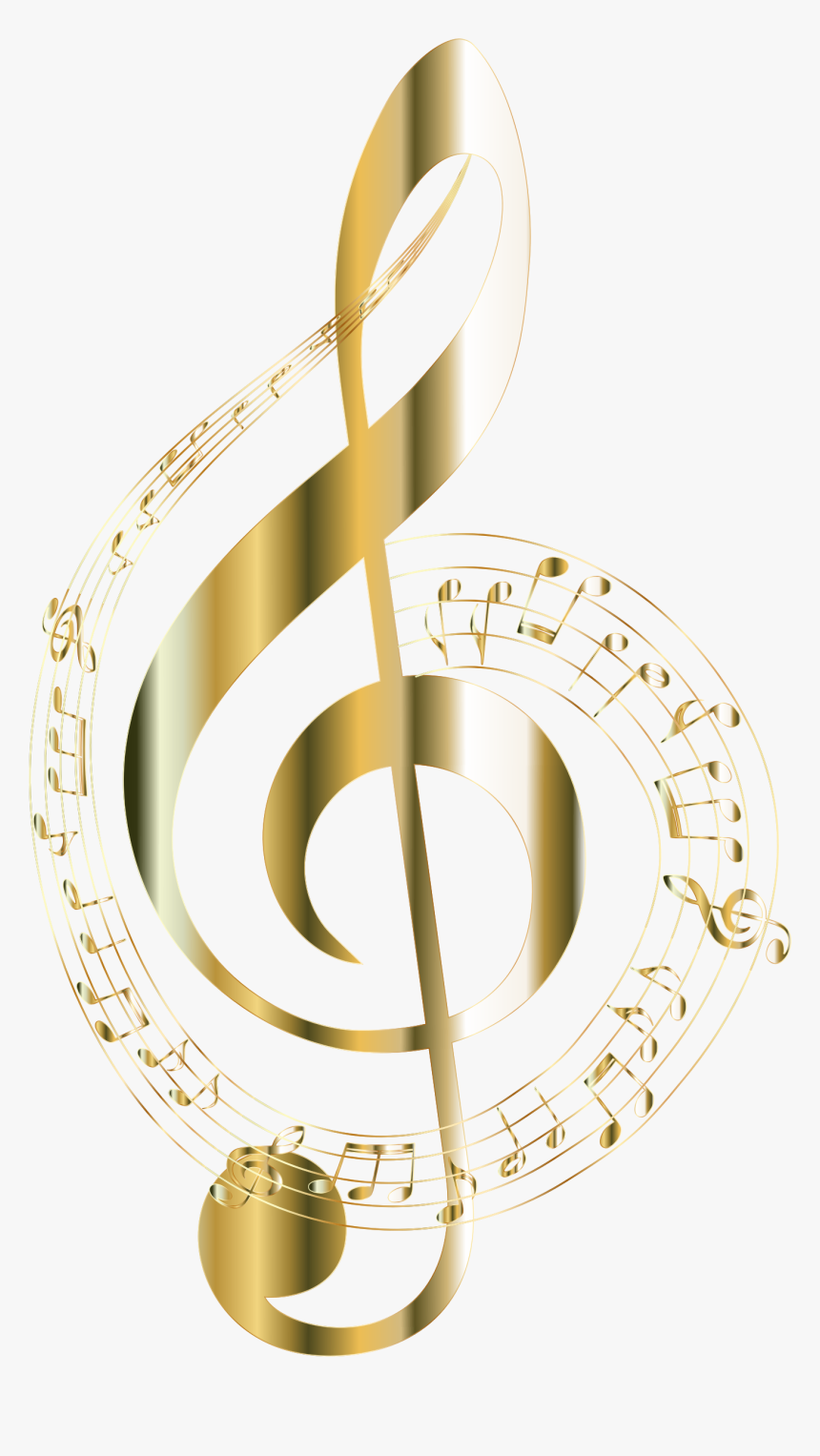 Clip Art For Free Download - Gold Music Note Clip Art, HD Png Download, Free Download