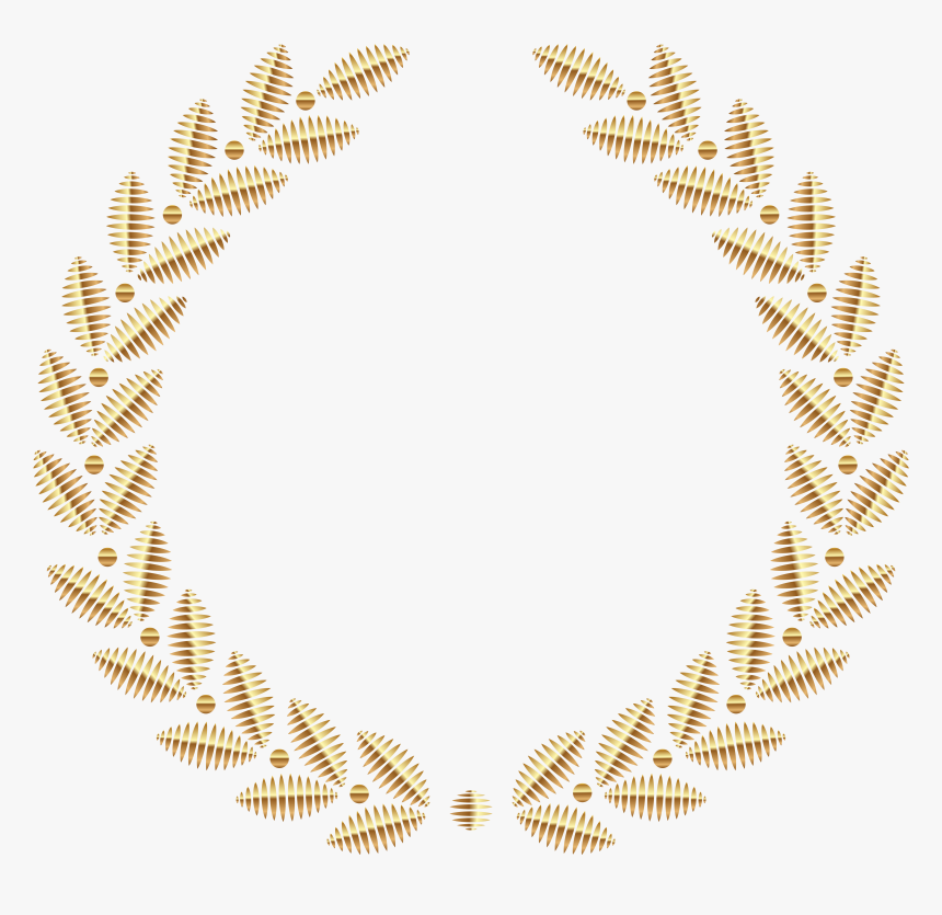 Decorative Line Gold Clipart - Transparent Laurel Wreath Vector, HD Png Download, Free Download