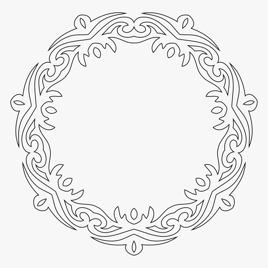 Decorative Line Art Frame - Decorative Lines In .png, Transparent Png, Free Download