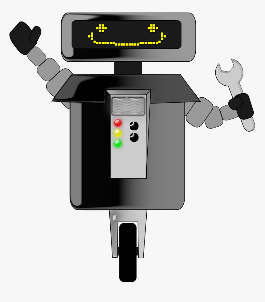 Happy Robot With Wrench Clip Arts - Happy Robot Png, Transparent Png, Free Download