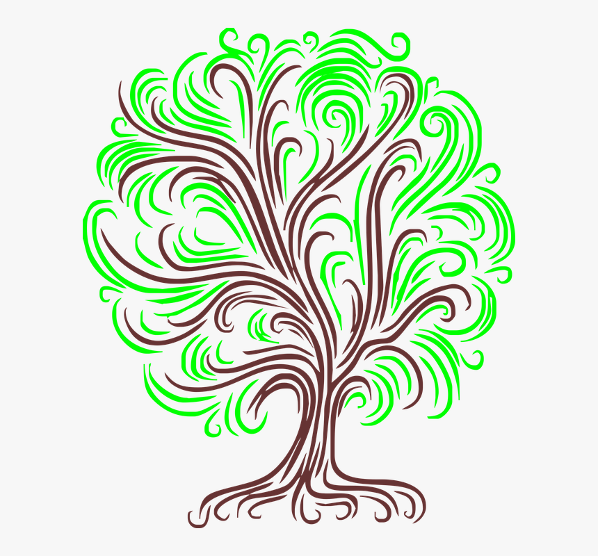 Tree, Line Art, Branches, Decorative, Lines - Linea En El Arte, HD Png Download, Free Download