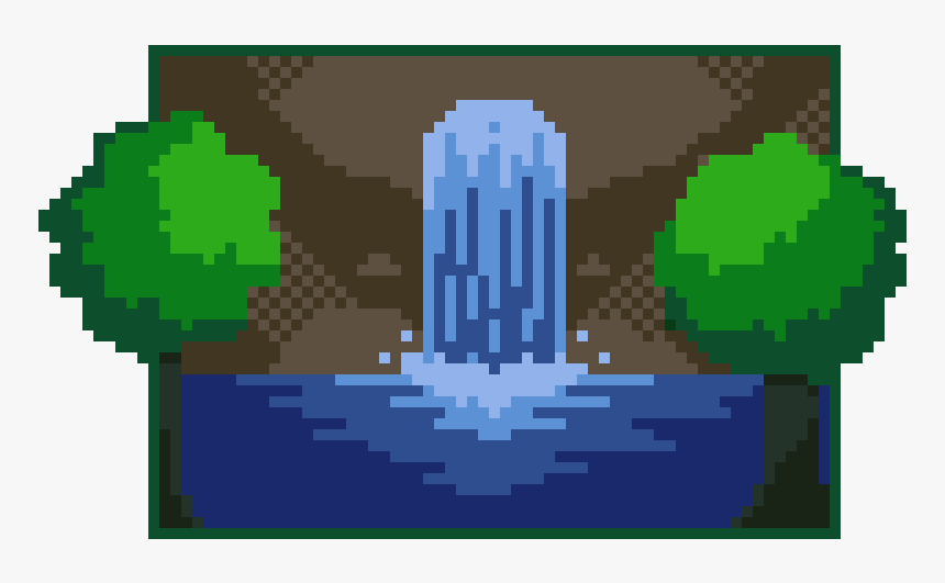 Pixel Art Water Fall, HD Png Download, Free Download