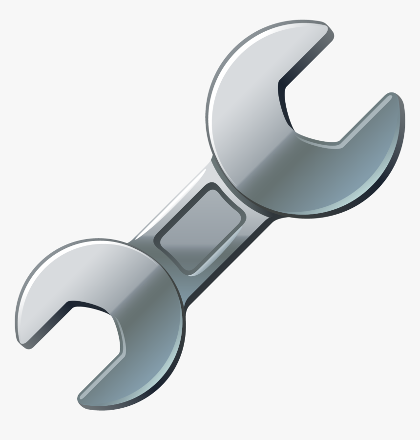 Cartoon Grey Spanner Png Download - Wrench Cartoon Png, Transparent Png, Free Download