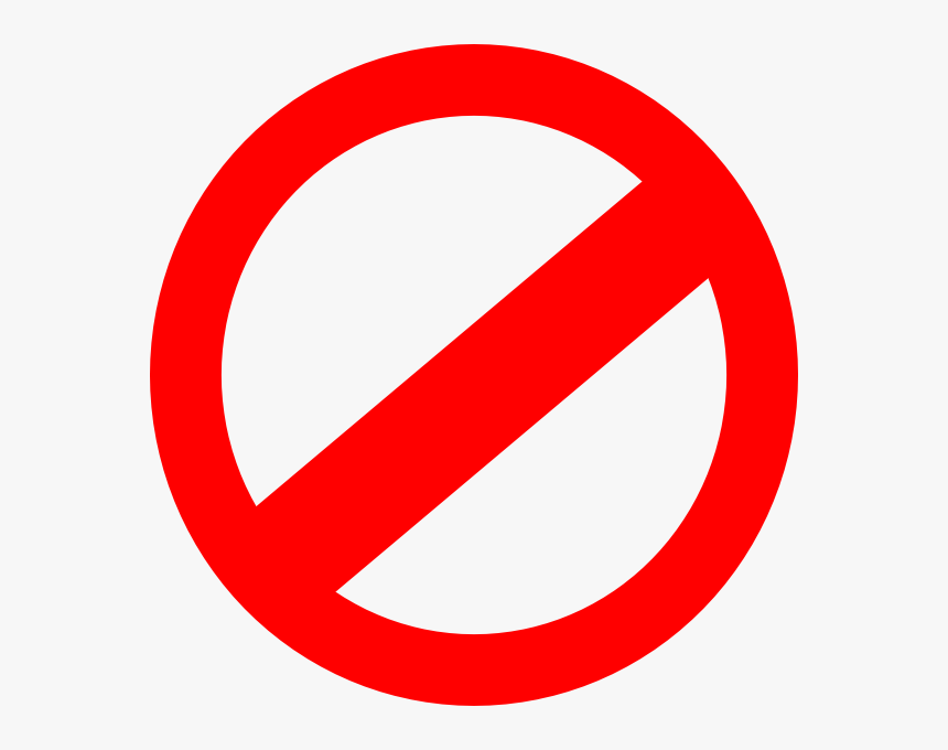 No Symbol Sign Clip Art - Symbol For Don T, HD Png Download, Free Download