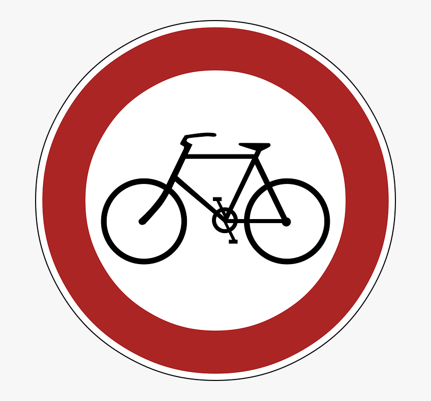 No Bicycles Road Sign - No Bike Sign Png, Transparent Png, Free Download