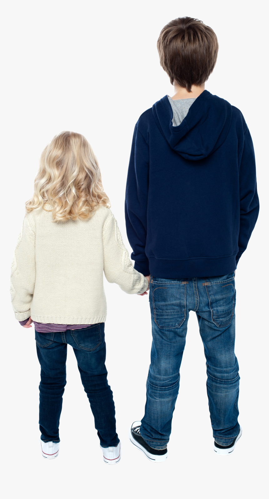 Boy And Girl - Kids Back Png, Transparent Png, Free Download