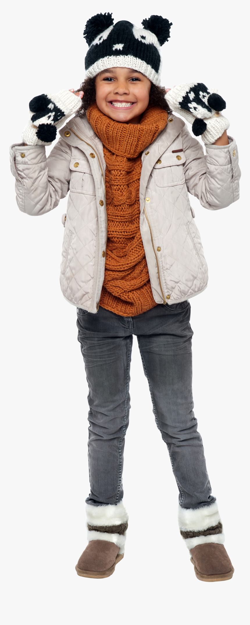 Child Girl Hd Free Png Image - Fully Covered In Clothes Girl, Transparent Png, Free Download