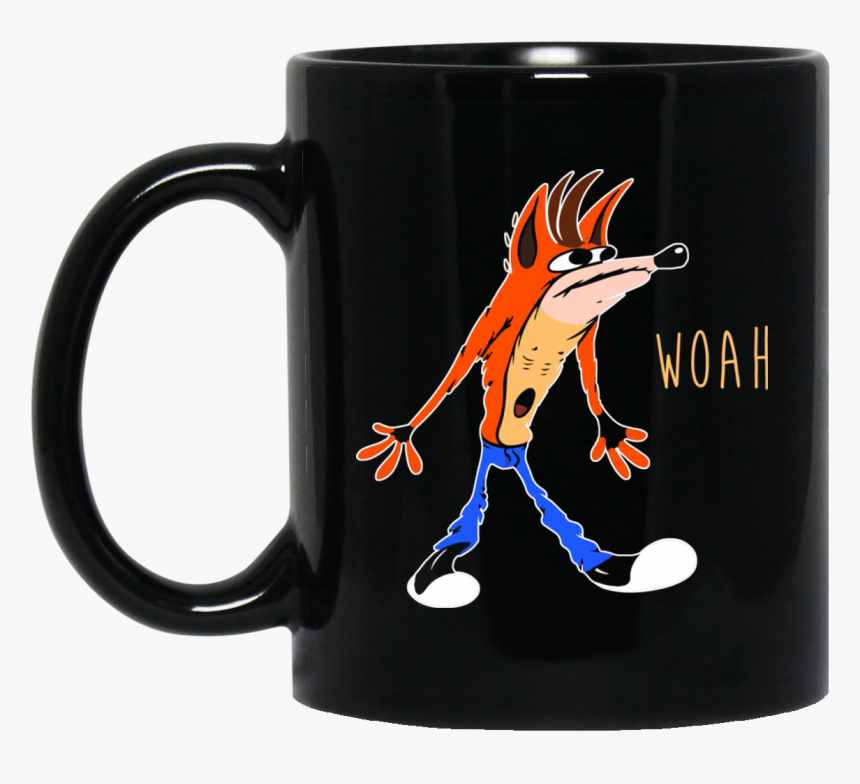 Image 459px Crash Bandicoot Woah Coffee Mug - Crash Bandicoot Mug, HD Png Download, Free Download