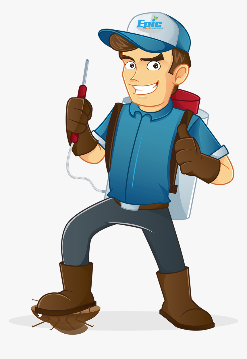 Pest Control Technician Cartoon, HD Png Download, Free Download