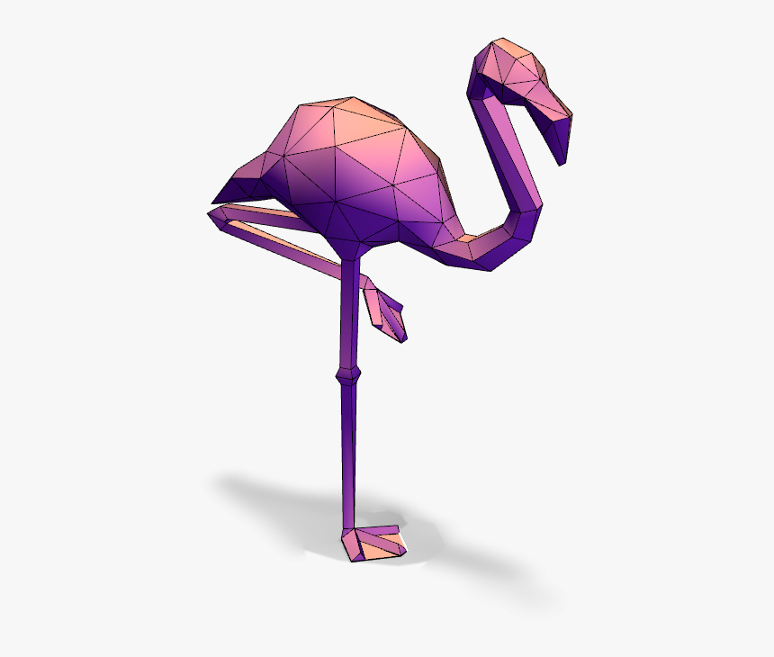 3d Design By Vectary Aug 31, - Greater Flamingo, HD Png Download, Free Download