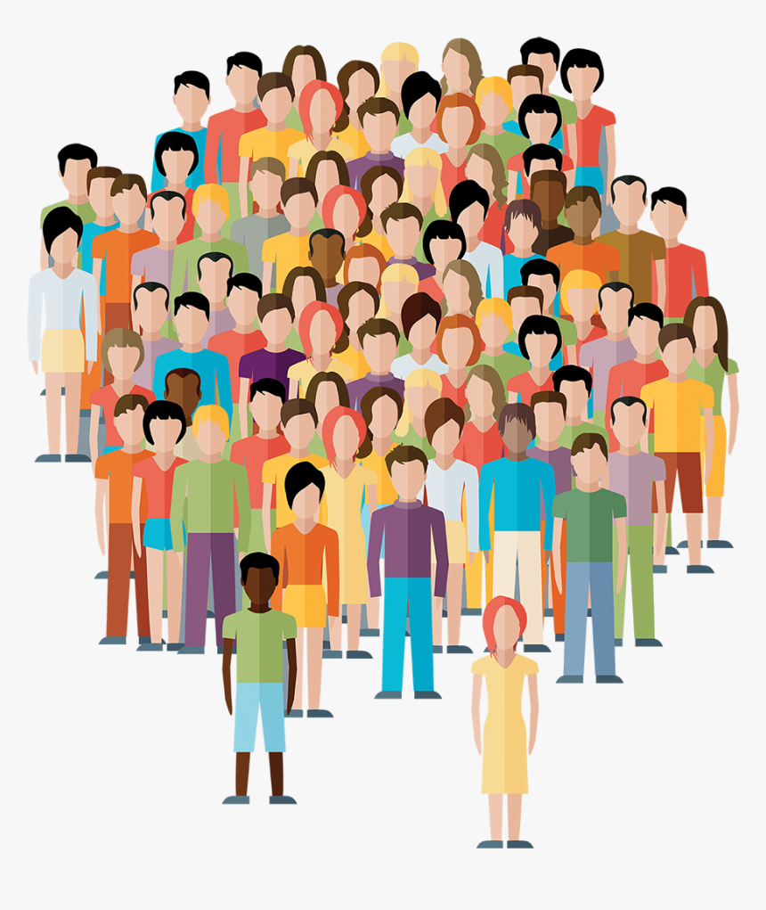Crowd Clipart Transparent Person - Transparent Background Population Clipart, HD Png Download, Free Download