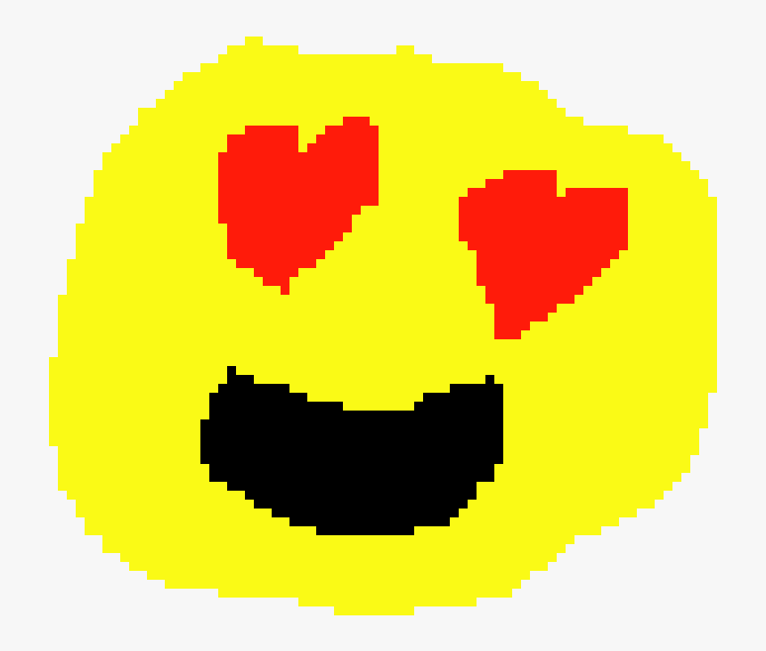Pixel Art Heart Eyes Emoji , Transparent Cartoons - Heart Eyes Emoji On Pixel, HD Png Download, Free Download
