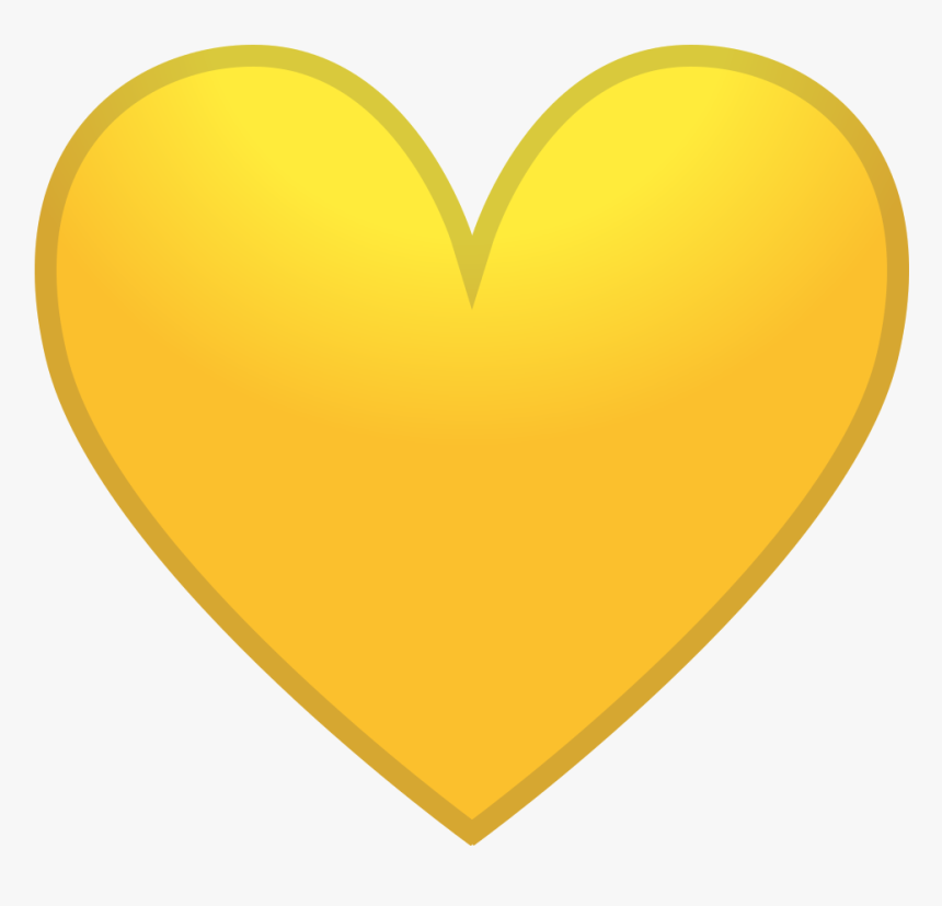 Yellow Heart Icon - Yellow Emoji Heart Mean, HD Png Download, Free Download