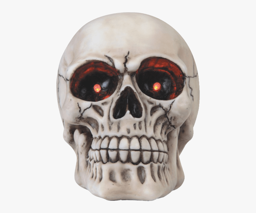 Large Skull With Glowing Eyes - Skull, HD Png Download, Free Download