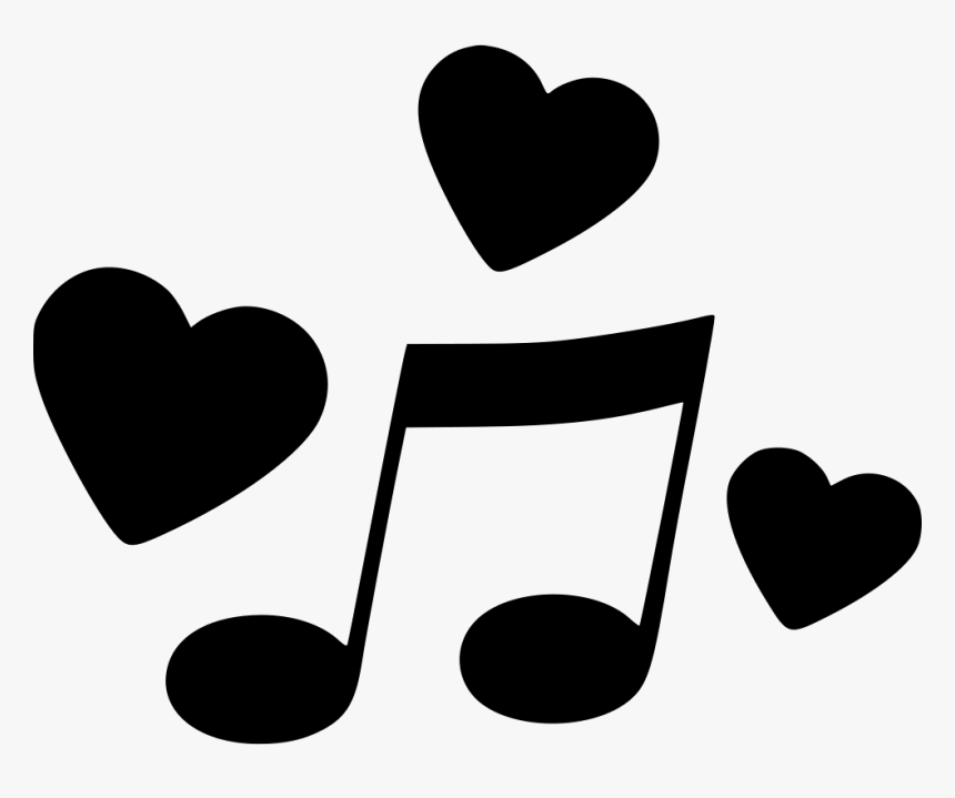 Transparent Music Notes Heart Clipart - Music With Hearts Icon, HD Png Download, Free Download