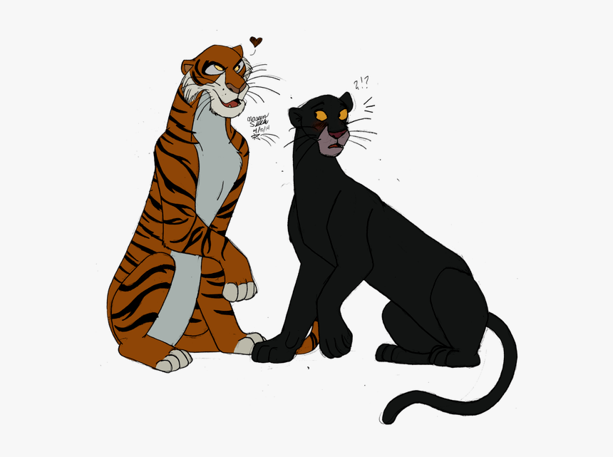 Pictures And Ideas - Jungle Book Bagheera X Shere Khan Fanfiction, HD Png Download, Free Download