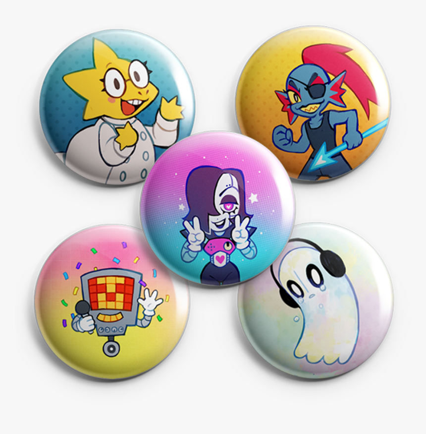 Button Pin Png - Undertale Anime Friends Button Set, Transparent Png, Free Download