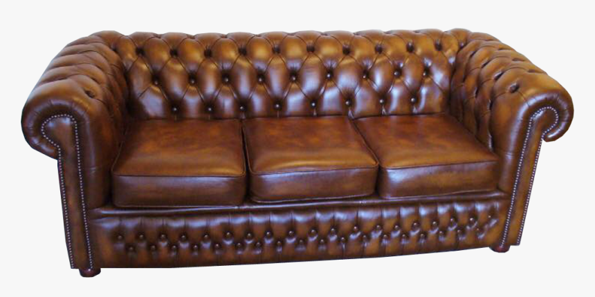 Brown Leather Chesterfield Sofa Transparent Image - Transparent Brown Chesterfield Sofa, HD Png Download, Free Download