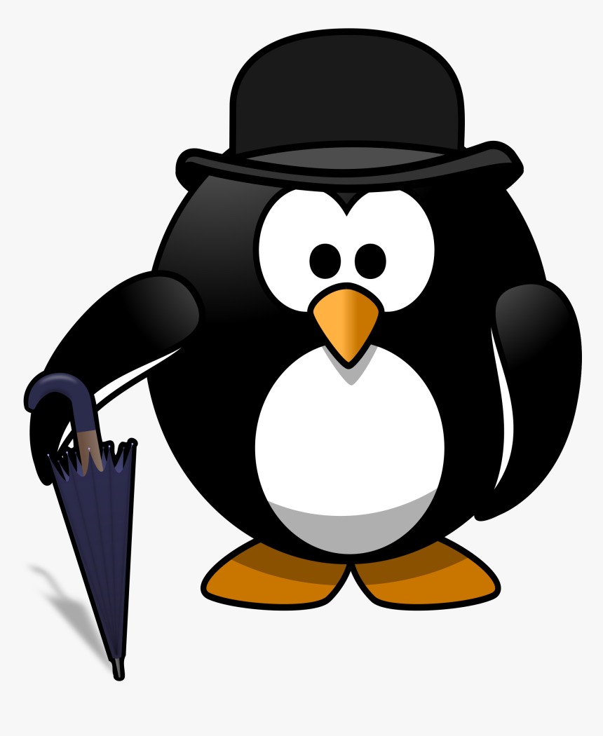 Gentleman Penguin Clip Arts - Birthday Penguin Clipart, HD Png Download, Free Download