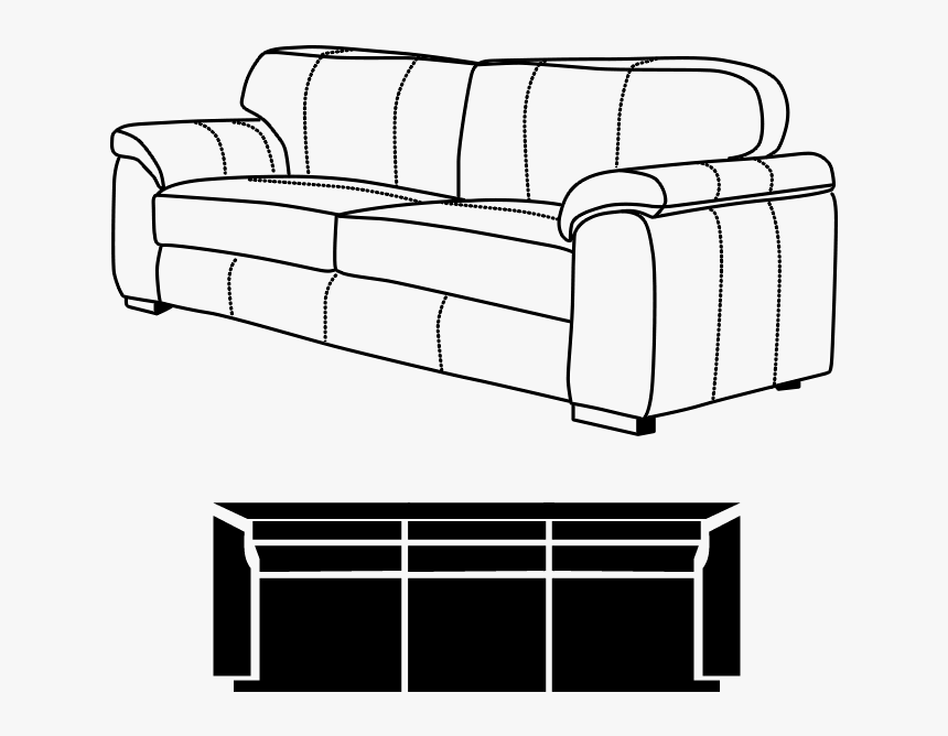 Skylar 3 Seater Couch - Studio Couch, HD Png Download, Free Download