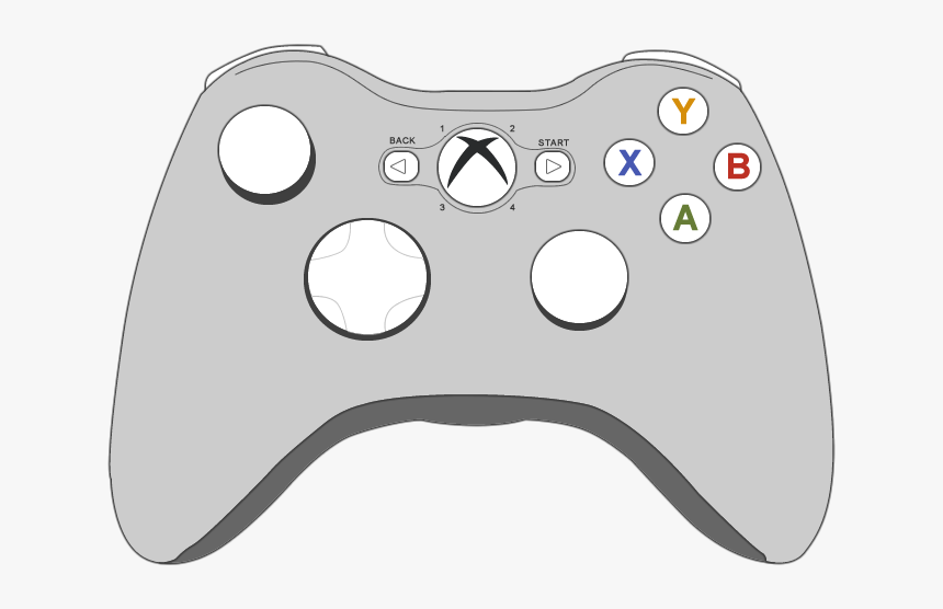 Xbox360 Controller Ps4 Controller Drawing Hd Png Download Kindpng