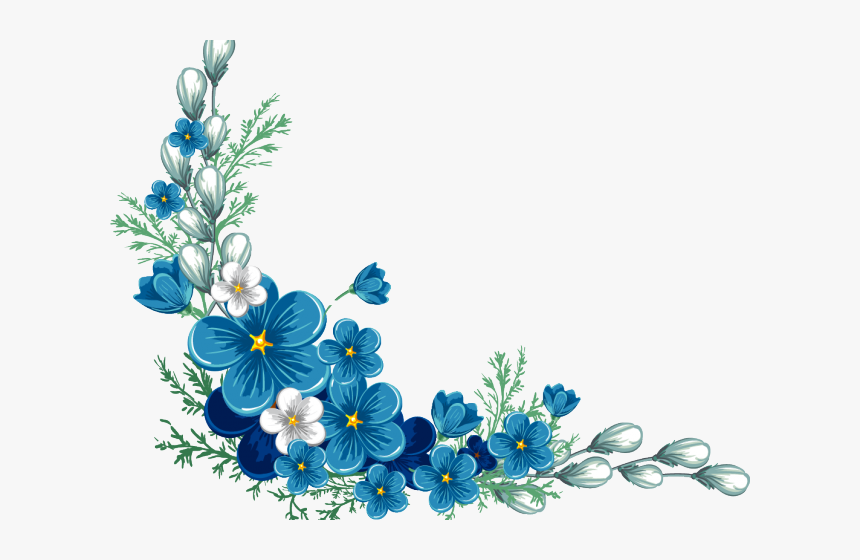 Flowers Borders Png Transparent Images - Transparent Background Floral Border, Png Download, Free Download