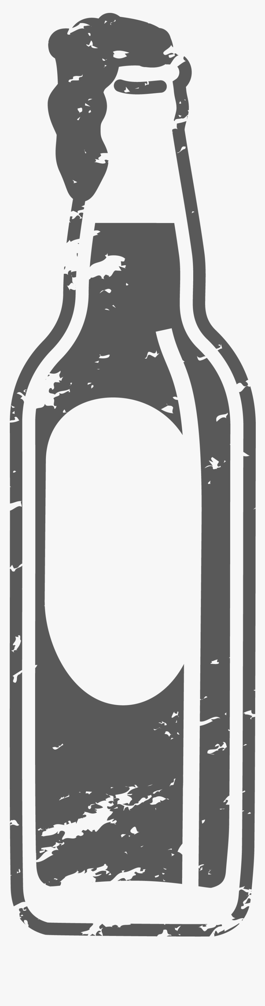 Black And White Beer Bottle Png, Transparent Png, Free Download