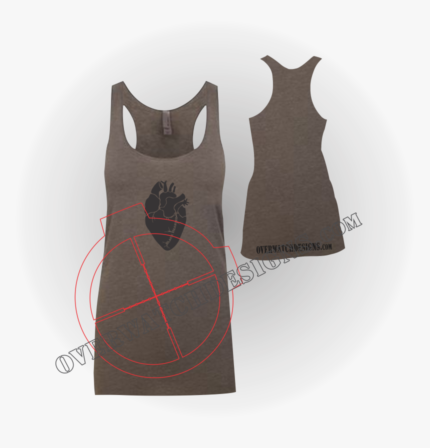 Women"s Black Hearted Tank Top - Active Tank, HD Png Download, Free Download