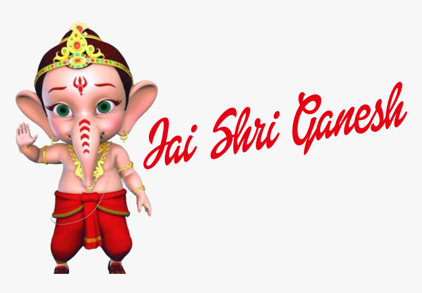 Jai Shri Ganesha Png - Cartoon Bal Ganesh Drawing, Transparent Png, Free Download