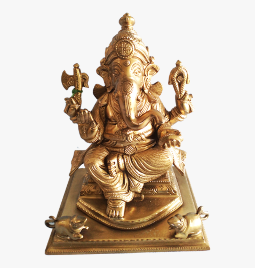 Beautiful Antique Lord Ganesha Brass Statue, 6 X 9 - Lord Shiva Idol, HD Png Download, Free Download
