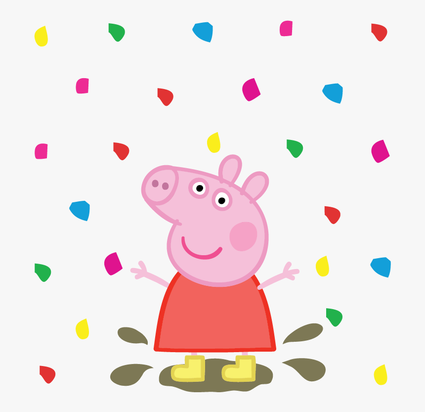 Peppa Cardboard Cut Out Standee Clipart , Png Download - Peppa Pig Splashing In Muddy Puddles, Transparent Png, Free Download