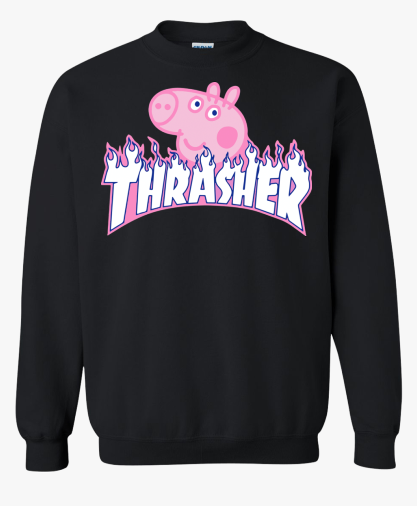 Agr Peppa Pig X Thrasher Parody Sweatshirt Display - Sweatshirt, HD Png Download, Free Download